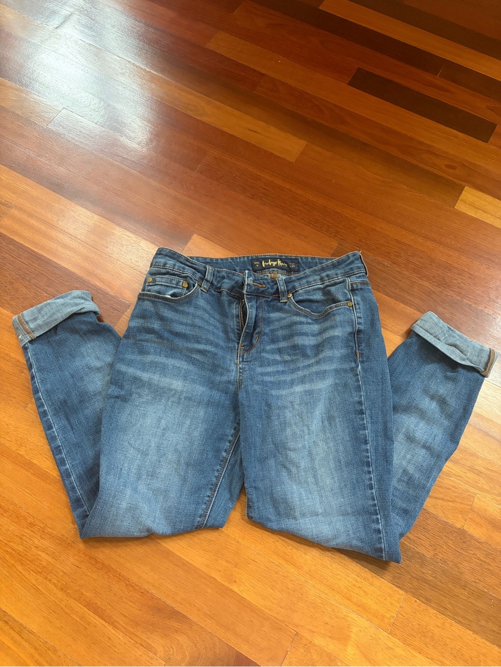 Indigo Rein Women's Boyfriend Jeans in Medium Blue